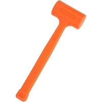 BARGAINS-GALORE 1lb Dead Blow Hammer Heavy Duty Non Rebound Anti Shock Rubber Mallet in Orange