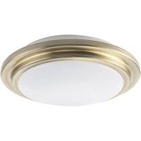 Happy Homewares Modern Chic Flush LED Bathroom Ceiling Light Fitting in Metallic Gold