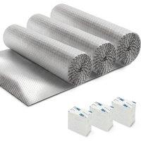 Haltons 3 Pack Reflective Radiator Foil - 3M Self-Adhesive Pads (15m x 60cm) in Silver | Size: 15m x 60 cm
