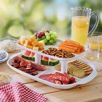 Basilico 2 Tier Serving Tray for Snacks & Canapes, Lightweight Design in White