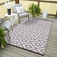I Love Fancy Dress Green Decore Nirvana Taupe White Outdoor Rug For Garden 150x240cm | Size: 150 cm x 240 cm