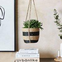 Wyld and Coco Hanging Seagrass Planter 64 cm - Brown Boho | Size: Medium