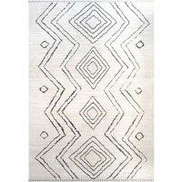 Kukoon Cream Black Moroccan Berber Super Soft Rug | Size: 60 cm x 240 cm