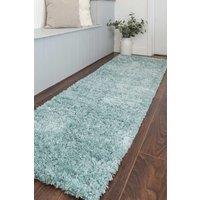 Kukoon Runner Rug Duck Egg Blue Super Soft Shaggy Long Hallway Rugs | Size: 60 cm x 240 cm