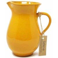 Verano Spanish Ceramics Selena Glazed Hand Dipped Kitchen Dining Pourer Jug 1L (H) 19cm in Orange