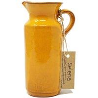 Verano Spanish Ceramics Selena Glazed Hand Dipped Kitchen Dining Rustic Bottle 0.5L (H) 18cm in Orange