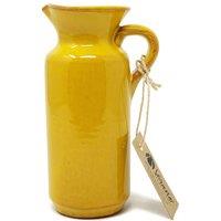 Verano Spanish Ceramics Selena Glazed Hand Dipped Kitchen Dining Rustic Bottle 0.5L (H) 18cm in Yellow