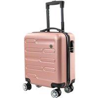 Tanness Lightweight Hard Shell Carry-On Suitcase - 45x36x20 cm - Black in Rose Gold | Size: 45 x 36 x 20 cm