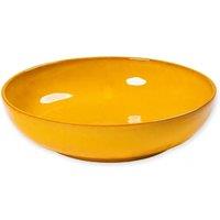Verano Spanish Ceramics Selena Glazed Hand Dipped Kitchen Dining Medium Bowl (Diam) 22cm in Orange