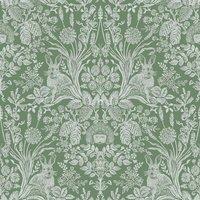 Holden Dcor Harlen Woodland Damask Wallpaper 10m x 53cm in Green | Size: 10m x 53 cm