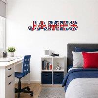 60 SECOND MAKEOVER Personalised Union Jack Name Wall Sticker Decal 60cm