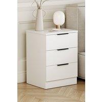 Home Discount Vida Designs Trega 3 Drawer Bedside Chest Table Space Saving Storage in White