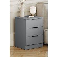 Home Discount Vida Designs Trega 3 Drawer Bedside Chest Table Space Saving Storage in Grey