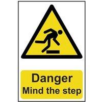 Scan Danger Mind The Step - Pvc Sign 200 X 300mm