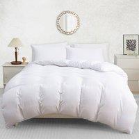 Pamposh Pre Washed Microfibre Duvet Cover Set Ultra Soft Quilt Covers in White | Size: King