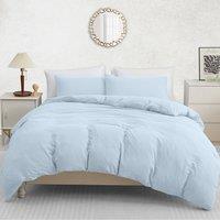 Pamposh Pre Washed Microfibre Duvet Cover Set Ultra Soft Quilt Covers in Baby Blue | Size: Single