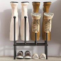 Nordara Metal Boot Storage Stand 4 Pairs Household Shoes Organizer in Black | Size: 1000ml