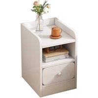 VOGREX 20cm Slim Bedside Table Sofa End Side Table Bedroom Drawer Cabinet in White