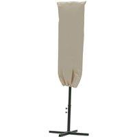 Nordara 2-4m Outdoor Garden Parasol Protective Cover with Zipper in Beige | Size: 100 cm x 60 cm