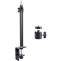 Nordara Table Desk Clamp Mount Stand with 1/4 Ball Head in Black