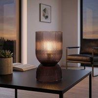 Garden Greatness Relica Curved Taupe Glass Lamp