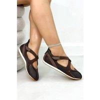 Love Lemonade Women's Comfort Velocity Shadowline Trainers in Brown | Size: 3