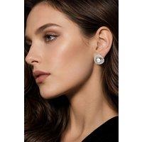 Lovii Women's Lumea Galaxy Swirl S925 Pearl Stud Earrings in Silver