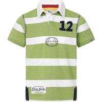 Lazy Jacks Boy's Number Short-Sleeved Rugby Polo Shirt in Lime | Size: 3-4 Years