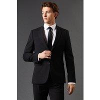 Burton Men's Black Skinny Fit Essential Suit Jacket | Size: 38R