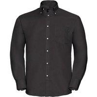 Russell Collection Men's Ultimate Non-Iron Long-Sleeved Formal Shirt in Black | Size: 16.5 in