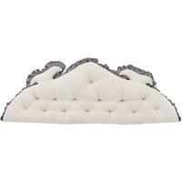 Living and Home Vintage Two-Tone Bed Headboard Pillow in Cream