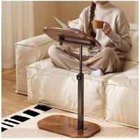 Living and Home Height Adjustable C-Shape Overbed Table in Black