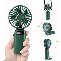 Dragodirect Handheld Mini Fan USB Rechargeable 5 Speed Type C in Green