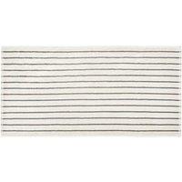 Blomus ARTO Towel with Narrow Stripes 50 x 100 cm - Moonbeam/Magnet in Dark Grey