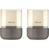 Blomus Set of 2 CALMA Lantern Size XS - Burned Metal in Dark Grey