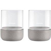 Blomus Set of 2 CALMA Lantern Size XS - Satellite in Light Grey