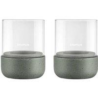 Blomus Set of 2 CALMA Lantern Size XS - Agave Green in Dark Green