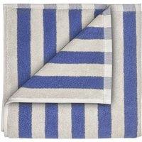Blomus Set of 2 ARTO Guest Towels with Wide Stripes - Moonbeam/Mazarine Blue