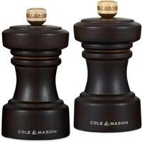 Cole & Mason Set of 2 Beech Wood Hoxton Salt & Pepper Mill Gift Set - Dark Brown