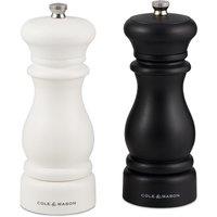 Cole & Mason Southwold Black & White Salt & Pepper Mill Set 165mm