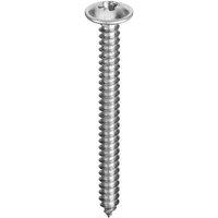 Unifix Self-Tapping Screws Pozi Flange Head AB BS 4174 BZP - 8G x 1" - 1000 in Silver