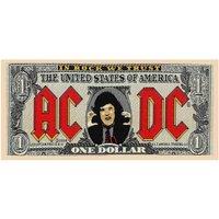 Collection Patch Dollar Bank Note Band Logo In rock we Trust Official woven sew on in Black