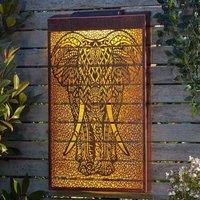 Marco Paul Solar LED Wall Panel - Elephant in Bronze | Size: 50 cm