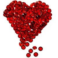 Neel Blue Acrylic Rhinestone Table Confetti, Table Scatters - 4000pcs in Dark Red