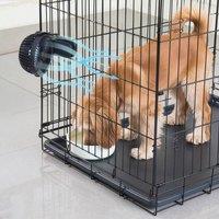 Coopers of Stortford USB Rechargeable Pet Crate Fan Clip On Cooling Fan, H15.8cm in Black