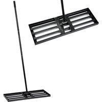 Crystals 30"x10" Lawn Leveling Rake Level Lawn Tool in Black | Size: Large