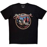 Rock Off officially Licensed Products Nickelback High Time Premium Carbon T-Shirt in Black | Size: Large