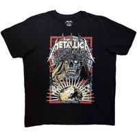 Rock Off officially Licensed Products Metallica Conquest Band Logo T-Shirt in Black | Size: Medium