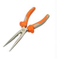 KDMD DIY Long Needle Nose Pliers 6 Inch Orange Hand Tool Jewelry