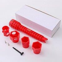KDMD 14 in 1 Sink Installer Wrench for Kitchen Plumbing Repair in Red